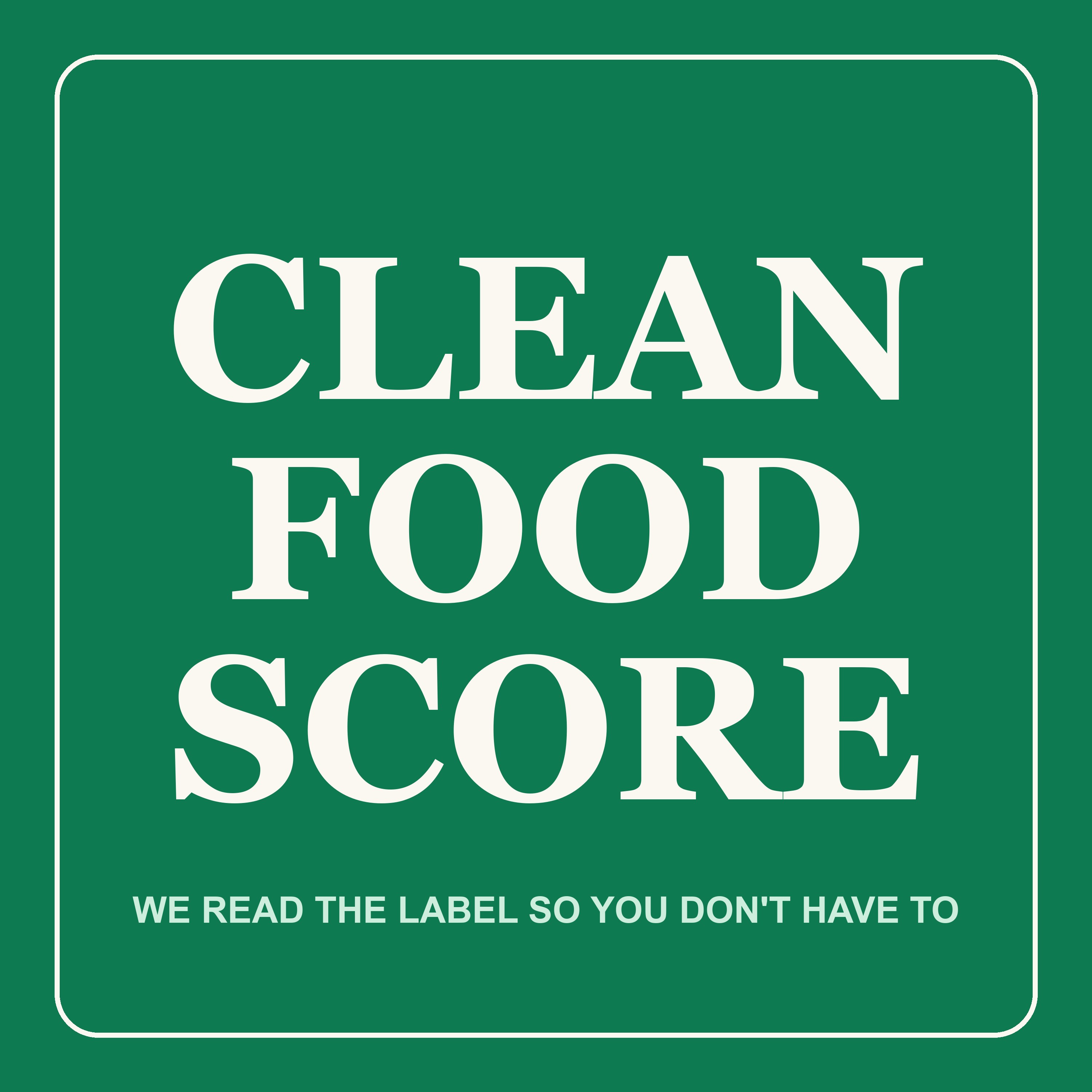 Clean Food Score